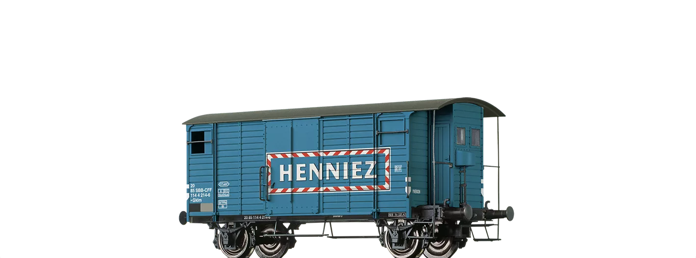 47882 - Gedeckter Güterwagen Gklm "Henniez" SBB