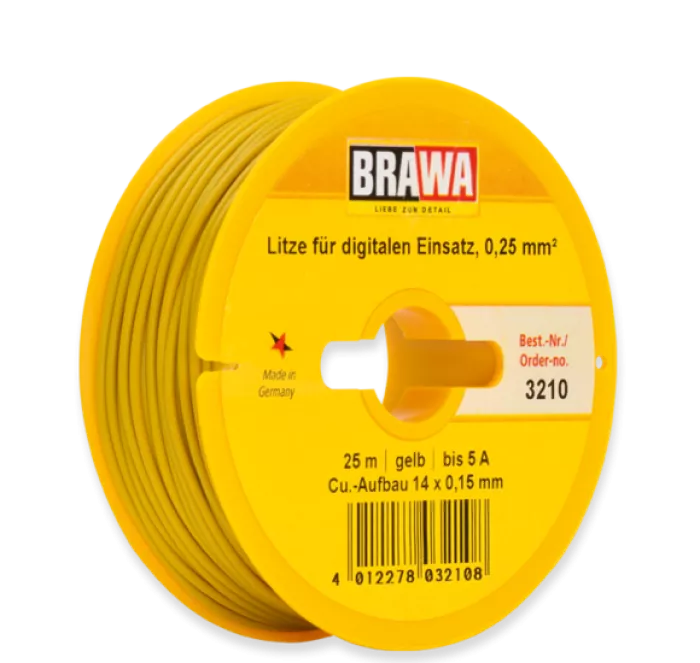 3210 - Litze für digitalen Einsatz, 0,25 mm², gelb