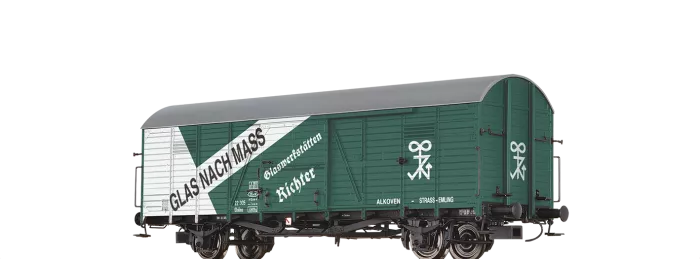 48748 - Gedeckter Güterwagen Gkklms "Glaswerkstätten Richter" ÖBB