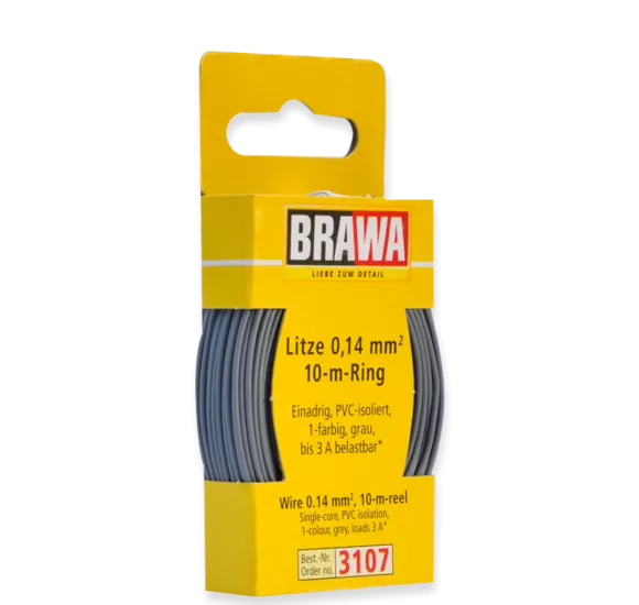 3107 - Litze 0,14 mm², grau