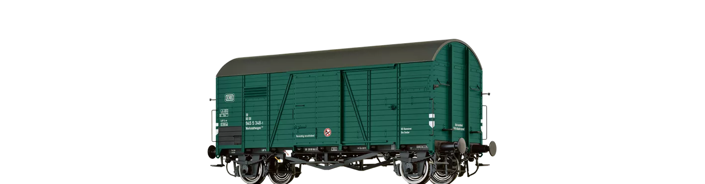 37189 - Gedeckter Güterwagen Gklm 200 als Werkstattwagen der DB
