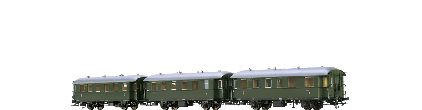 45502 - Einheits-Nebenbahnwagen Ci-33 und Bci-34 DB, 3er-Set