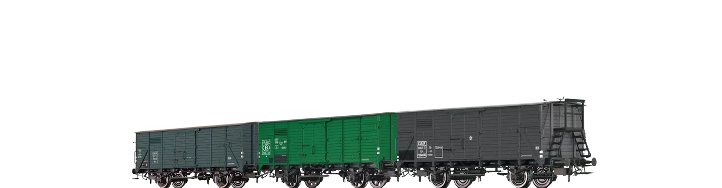 45980 - Güterwagen G10 EUROP SNCF, SNCB und CFL, 3er-set