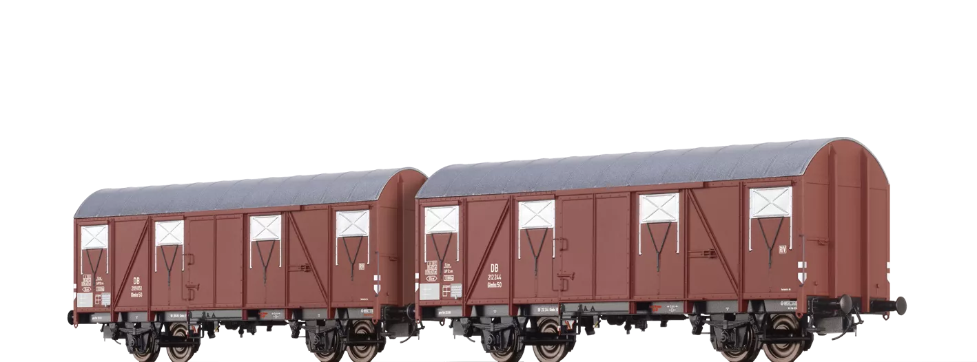 47264 - Gedeckte Güterwagen Glmhs50 DB, 2er-Set