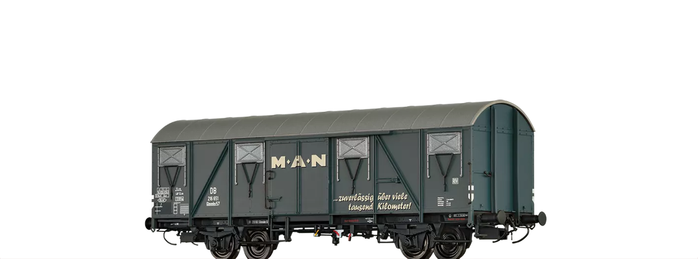 47292 - Gedeckter Güterwagen Glmmhs 57 "MAN" DB