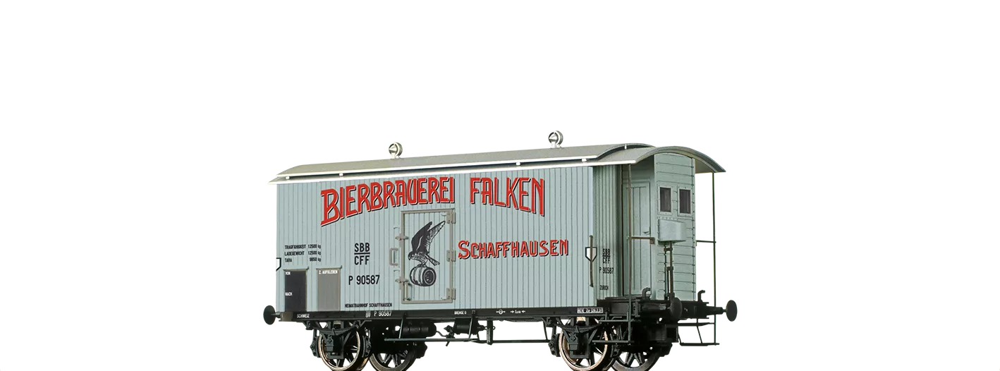 47890 - Gedeckter Güterwagen P "Bierbrauerei Falken Schaffhausen" SBB