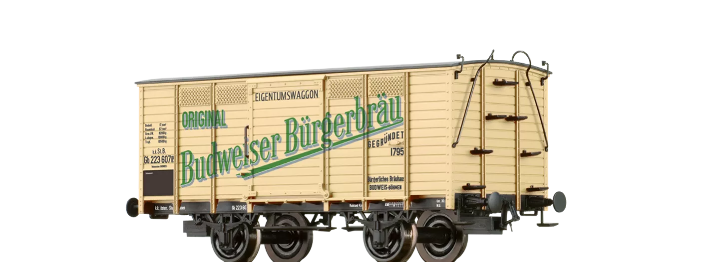 48031 - Gedeckter Güterwagen Gb "Budweiser Bürgerbräu" k.k.St.B.