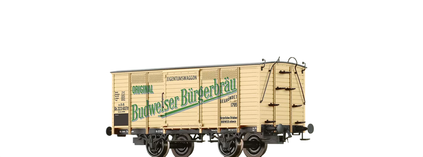 48041 - Gedeckter Güterwagen Gb "Budweiser Bürgerbräu" k.k.St.B.