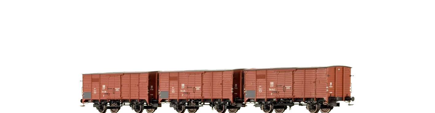48217 - Gedeckter Güterwagen K3 Rotes Kreuz SBB, 3er-Set