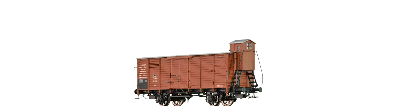 48228 - Gedeckter Güterwagen Gm Verbandsbauart K.P.E.V., mit Bremserhaus