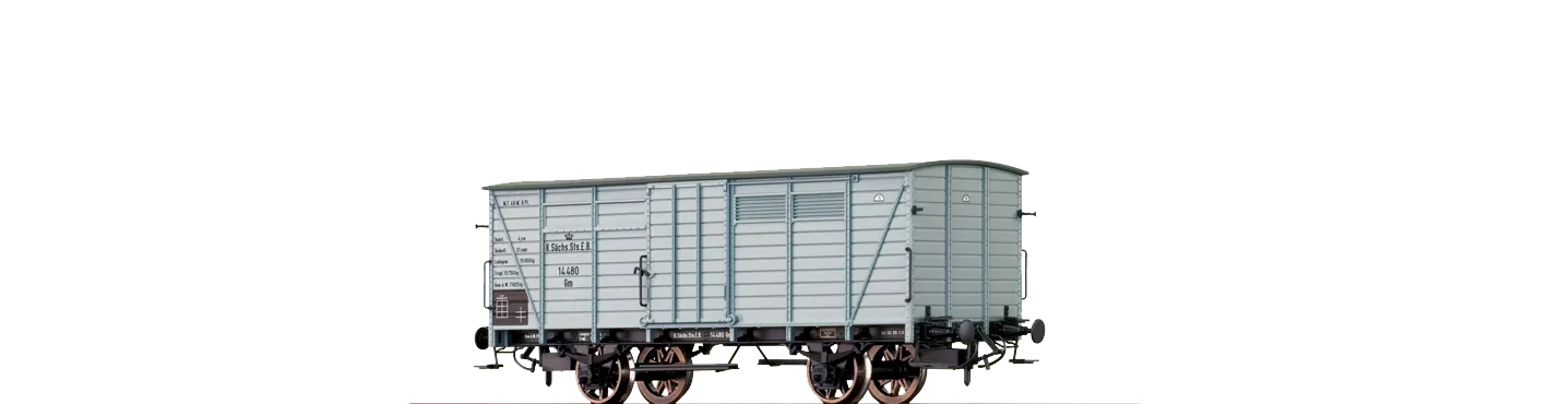 48234 - Gedeckter Güterwagen Gm K.Sächs.Sts.E.B.