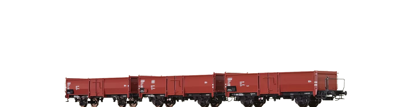 48601 - Offener Güterwagen E 037 0mm52 DB, 3er-Set