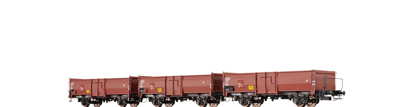 48602 - Offene Güterwagen Omm52 SBB, 3er-Set