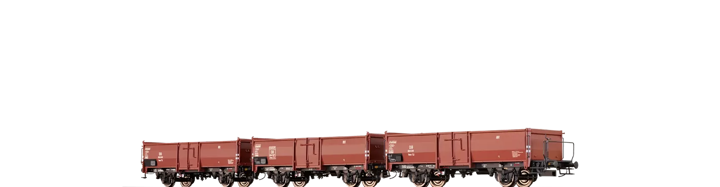 48607 - Offene Güterwagen Omm52 DB, 3er-Set