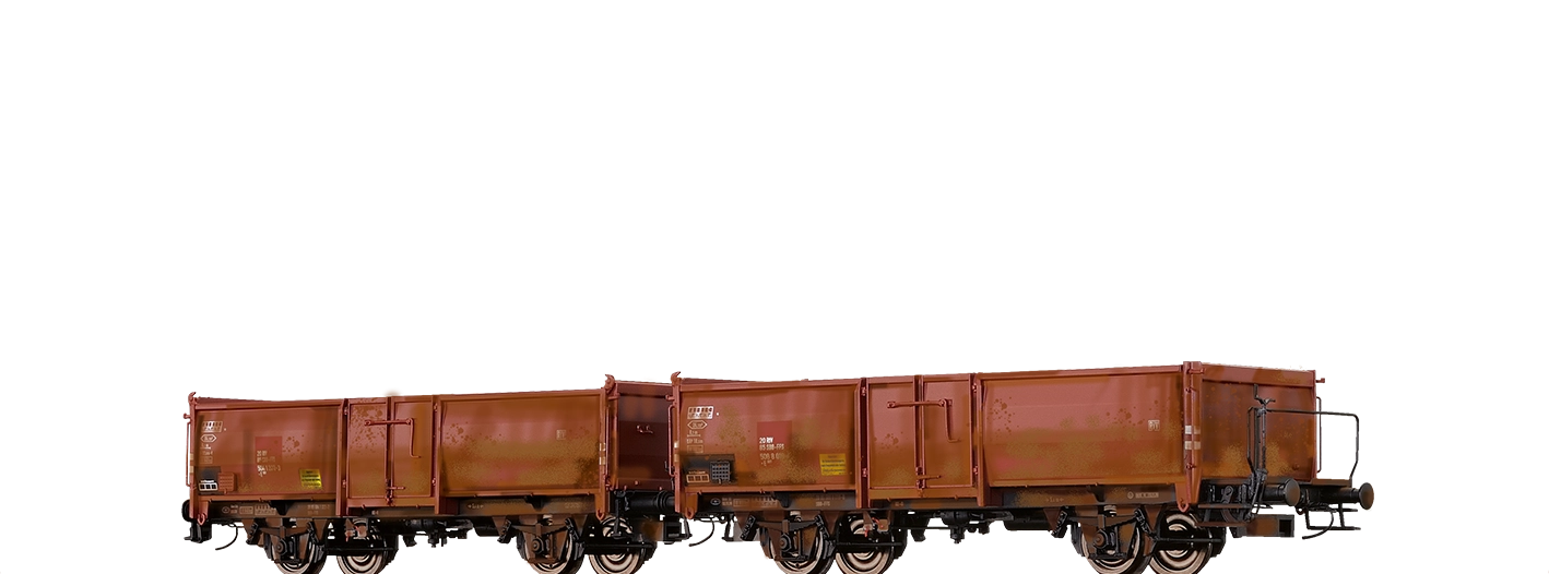 48640 - Offene Güterwagen E037 SBB, mit Ladegut "Rüben", patiniert, 2er-Einheit