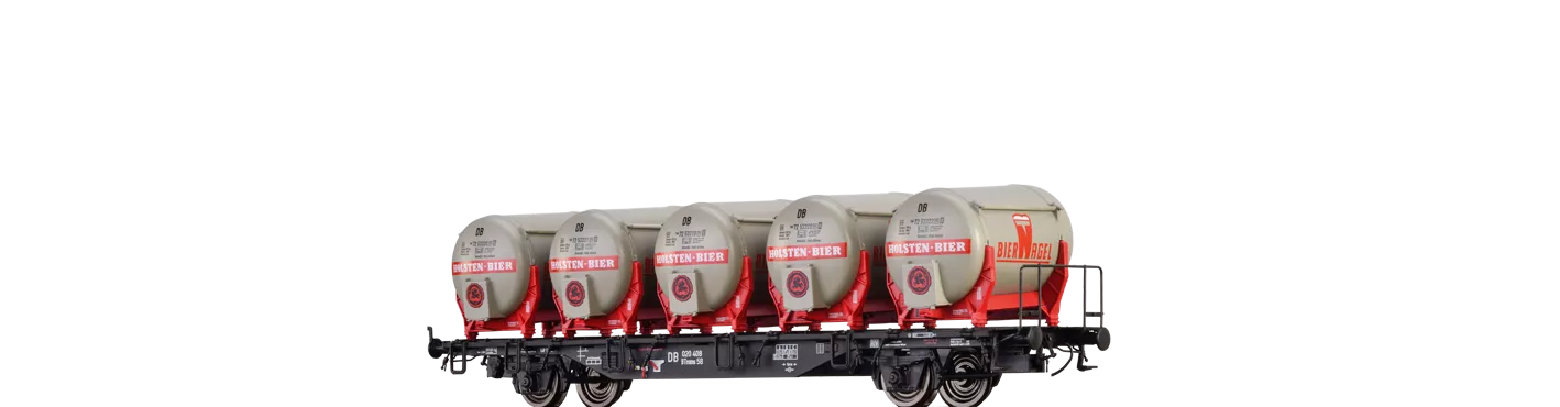 49105 - Behältertragwagen Btmms 58 DB, mit Ddikr 621 "Holsten-Bier"