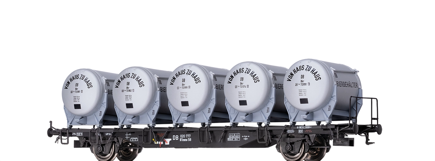 49136 - Behältertragwagen BTmms58 DB, mit Dikr 602 "Von Haus zu Haus"