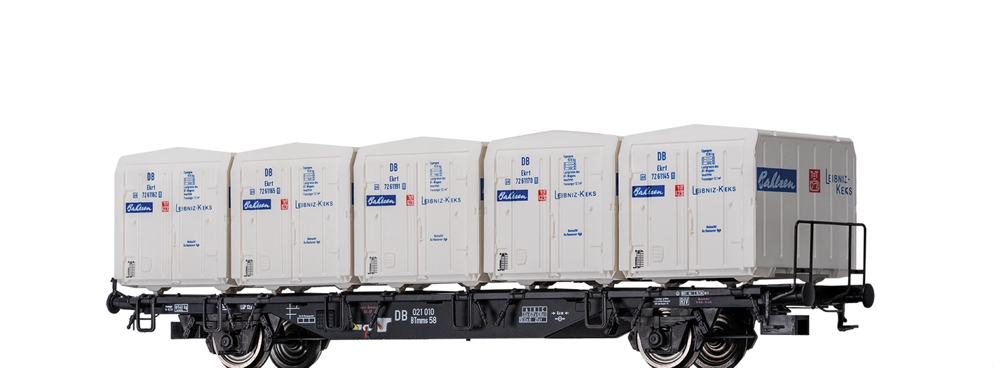 49137 - Behältertragwagen BTmms58 DB, mit Ekrt 212 "Bahlsen"