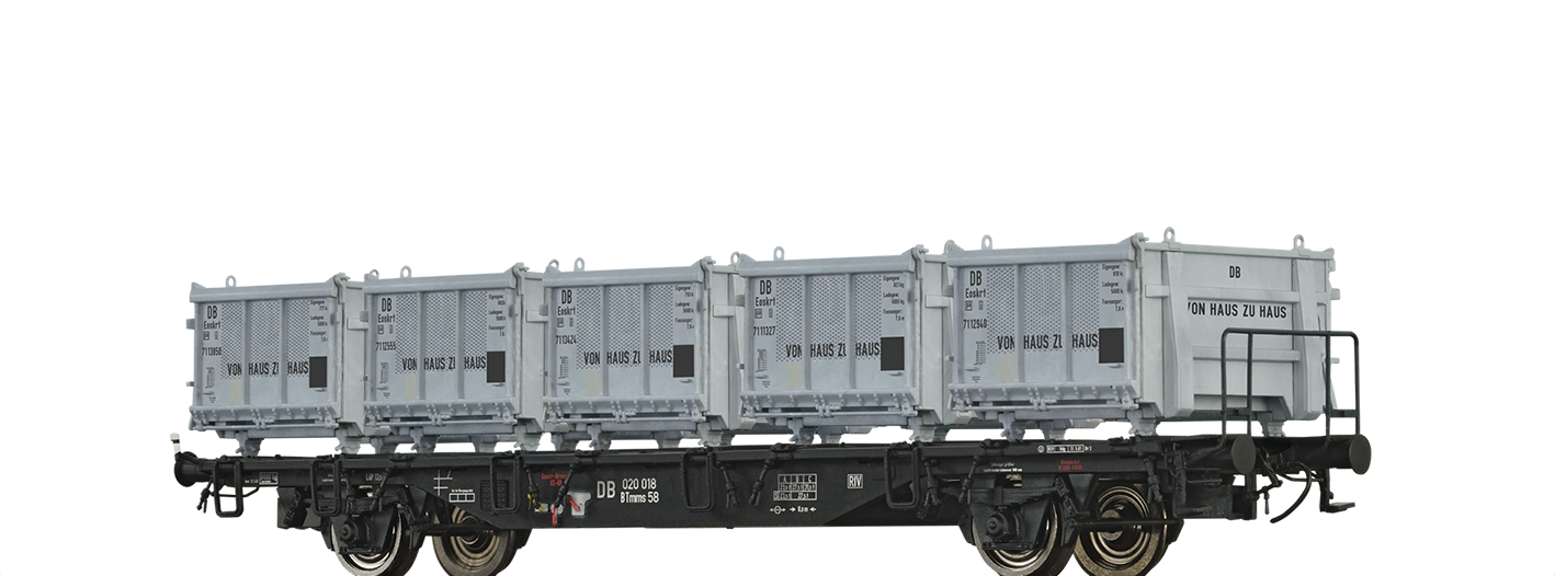 49138 - Behältertragwagen Lbs589 DB, mit Eoskrt022 "Von Haus zu Haus"
