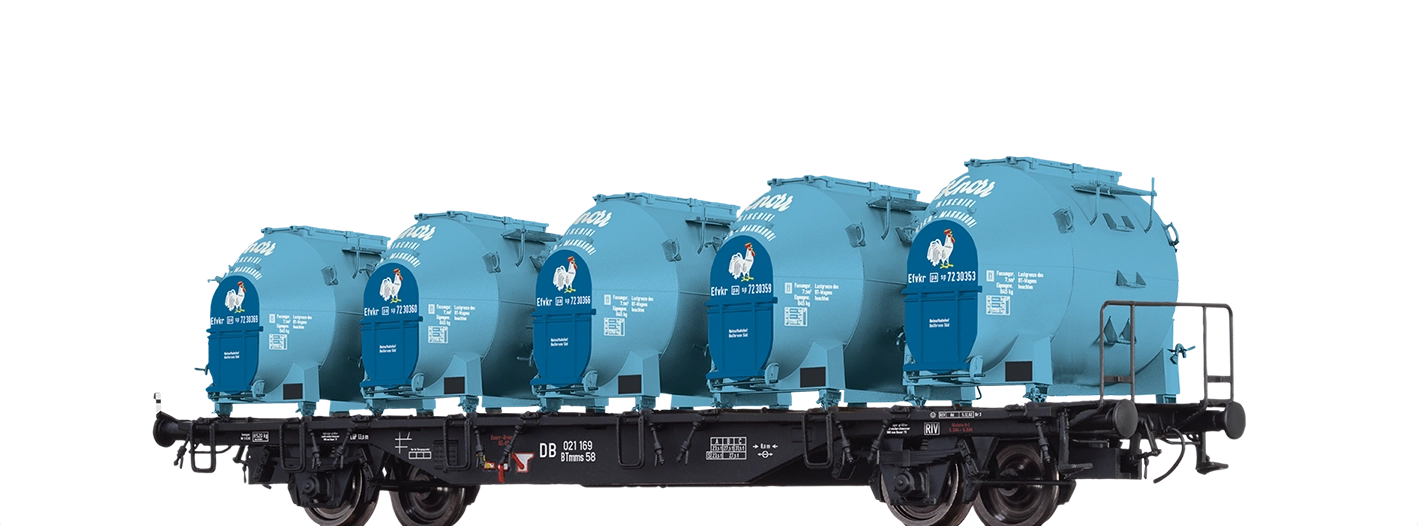 49140 - Behältertragwagen BTmms58 DB, mit Efkr 401 "Knorr"