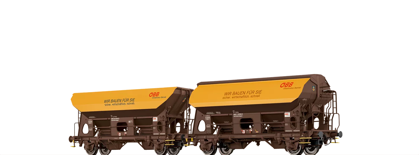 49527 - Gedeckter Güterwagen Ktmmvs 69 und offener Güterwagen Otmm 70 ÖBB, 2er-Set