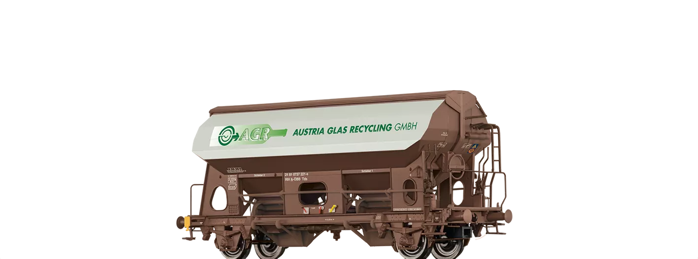 49537 - Gedeckter Güterwagen Tds "Austria Glas Recycling GmbH" ÖBB