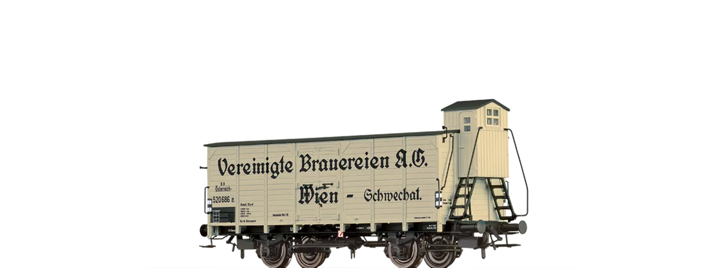 49737 - Gedeckter Güterwagen G "Vereinigte Brauereien A.G. Wien" BBÖ