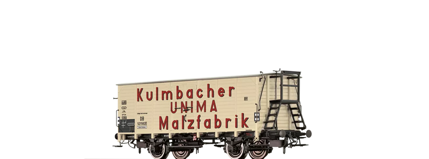 49766 - Ged. Güterwagen "Kulmbacher UNIMA Malzfabrikat" DB