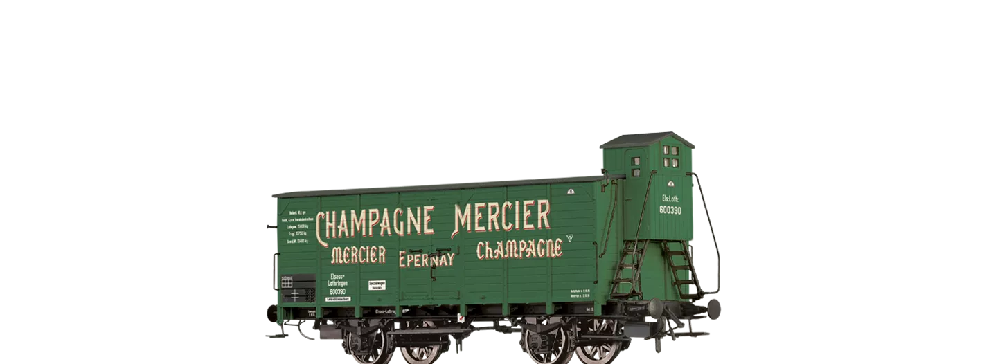 49775 - Gedeckter Güterwagen "Champagne Mercier" Elsaß Lothringen