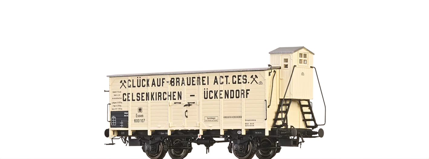 49799 - Gedeckter Güterwagen G10 "Glückauf Brauerei Gelsenkirchen" K.P.E.V.