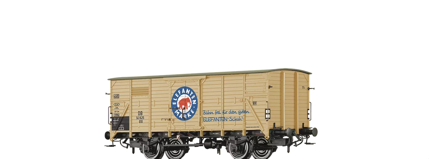 49818 - Gedeckter Güterwagen G10 "Elefanten Schuhe" DB