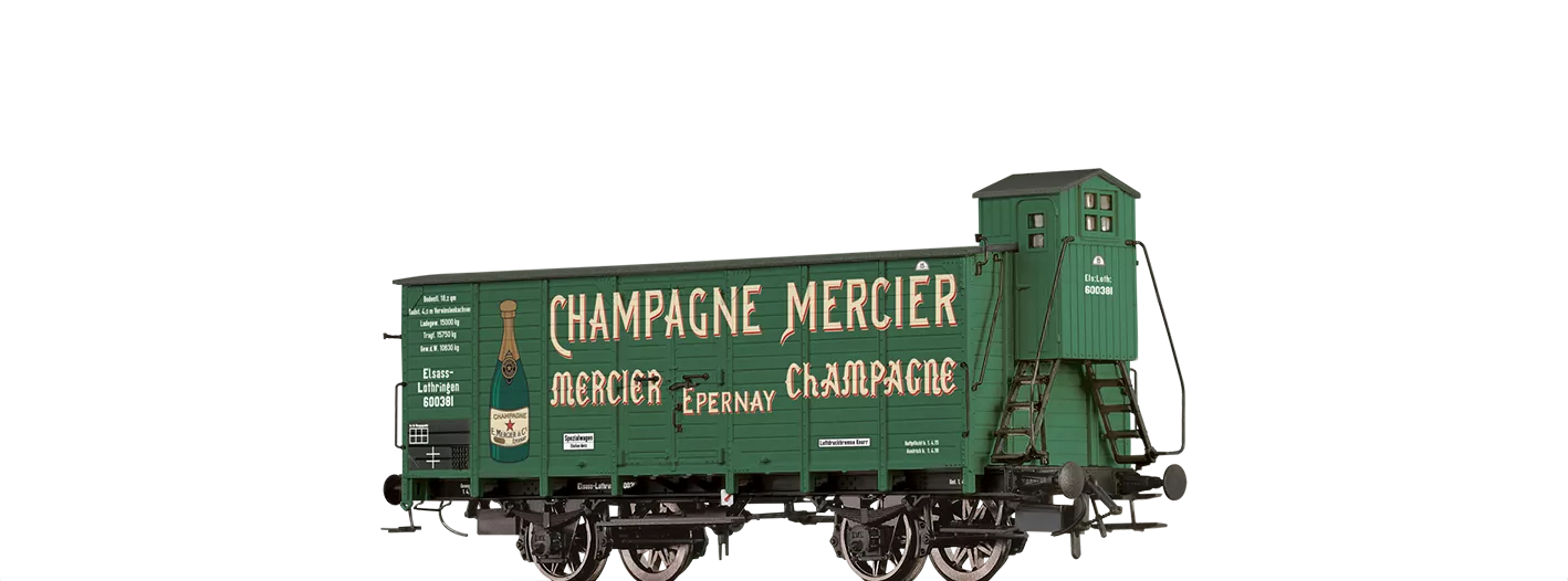 49863 - Gedeckter Güterwagen G10 "Champagne Mercier" Elsass Lothringen