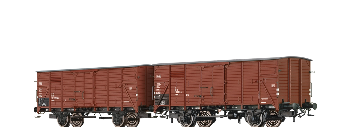 50930 - Gedeckter Güterwagen Gklm§191§ DB, 2er-Einheit