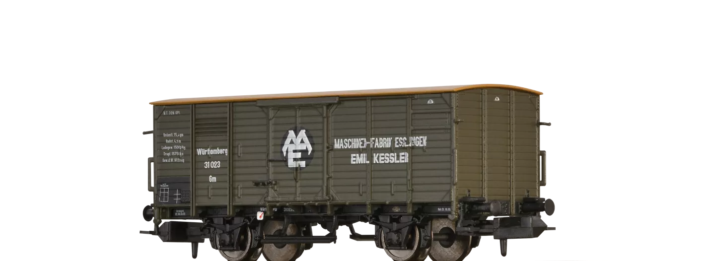 67466 - Gedeckter Güterwagen Gm "Maschinenfabrik Esslingen" der K.W.St.E.