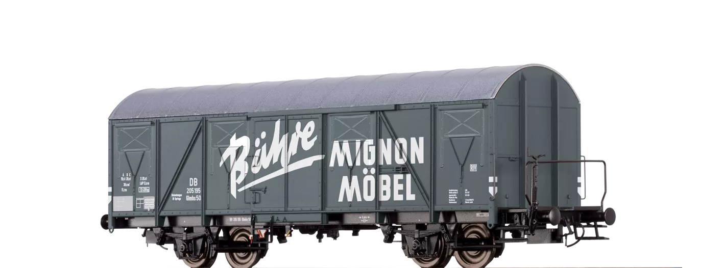 67806 - Gedeckter Güterwagen Glmhs 50 "Bähre Mignon Möbel" der DB