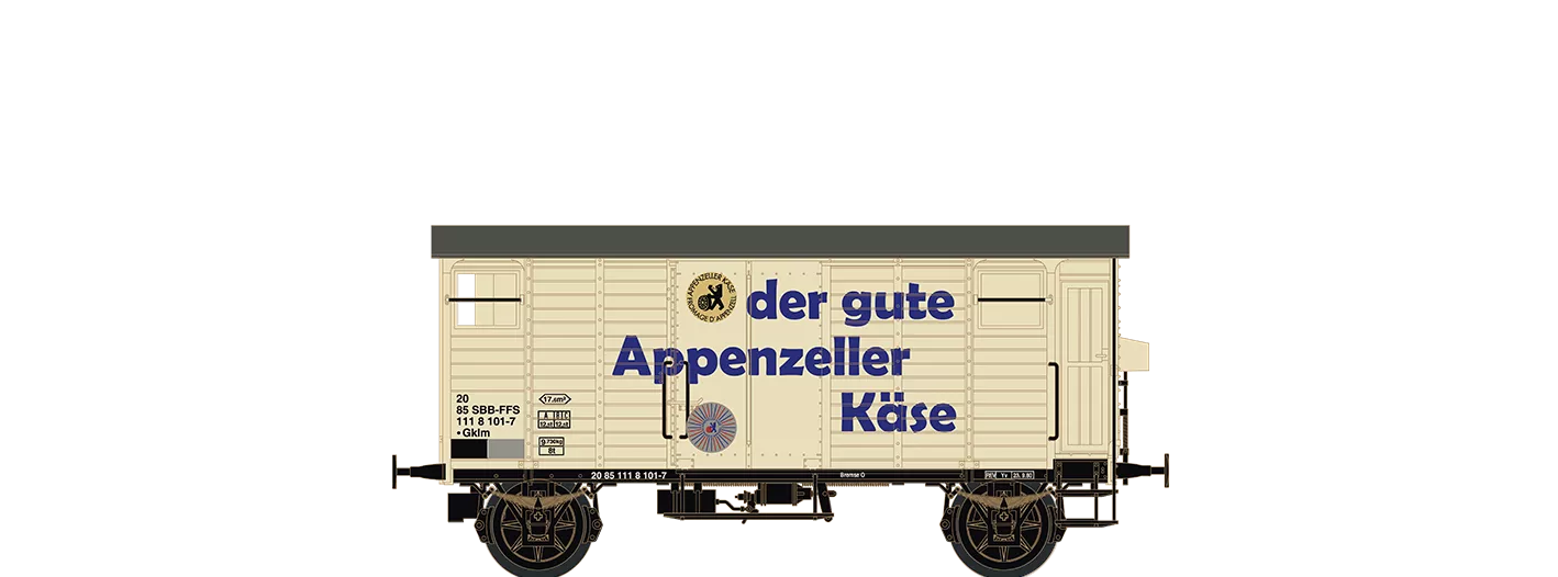 67863 - Gedeckter Güterwagen Gklm "Appenzeller Käse" der SBB