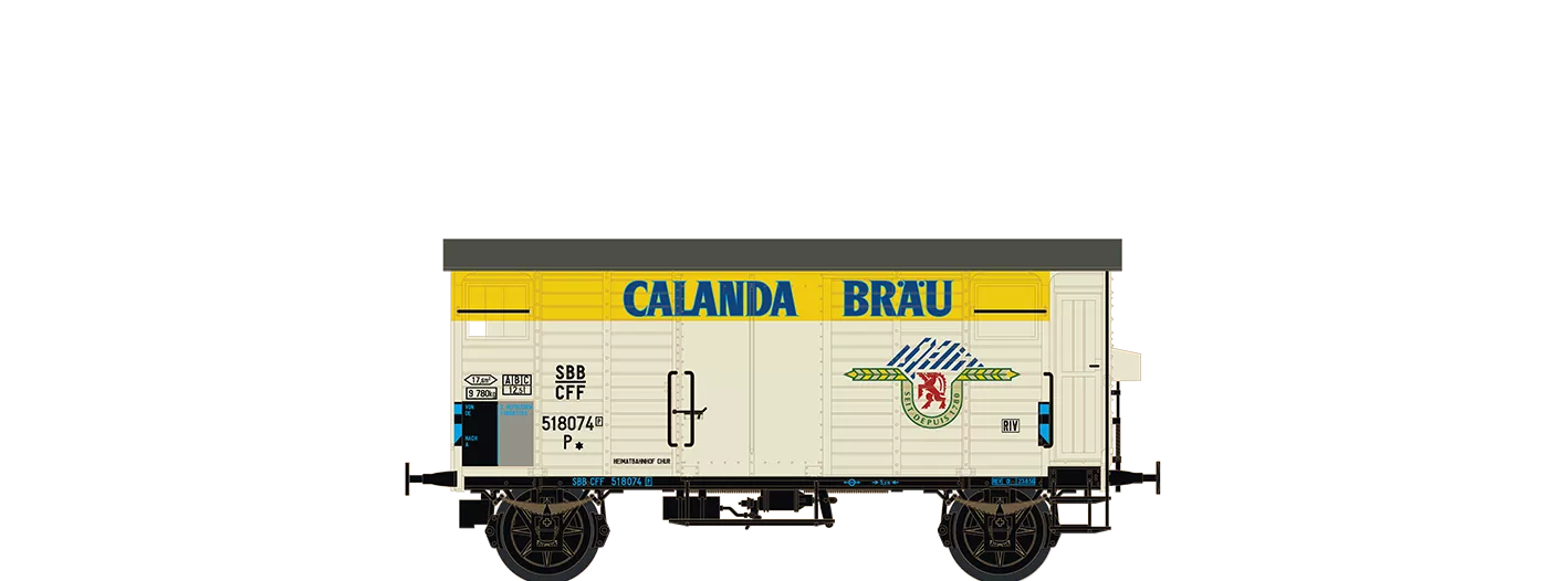 67864 - Gedeckter Güterwagen P "Calanda Bräu" der SBB