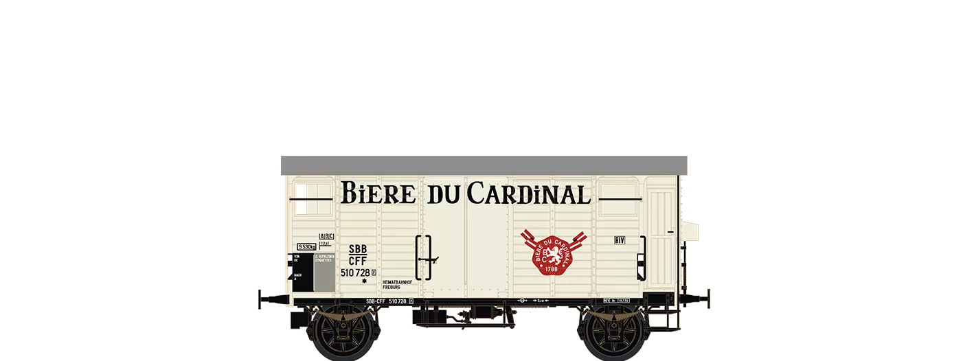 67865 - Gedeckter Güterwagen K2 "Biere du Cardinal" der SBB