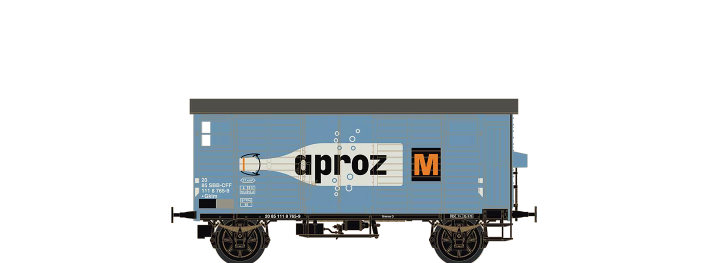 67869 - Gedeckter Güterwagen Gklm "Aproz" der SBB