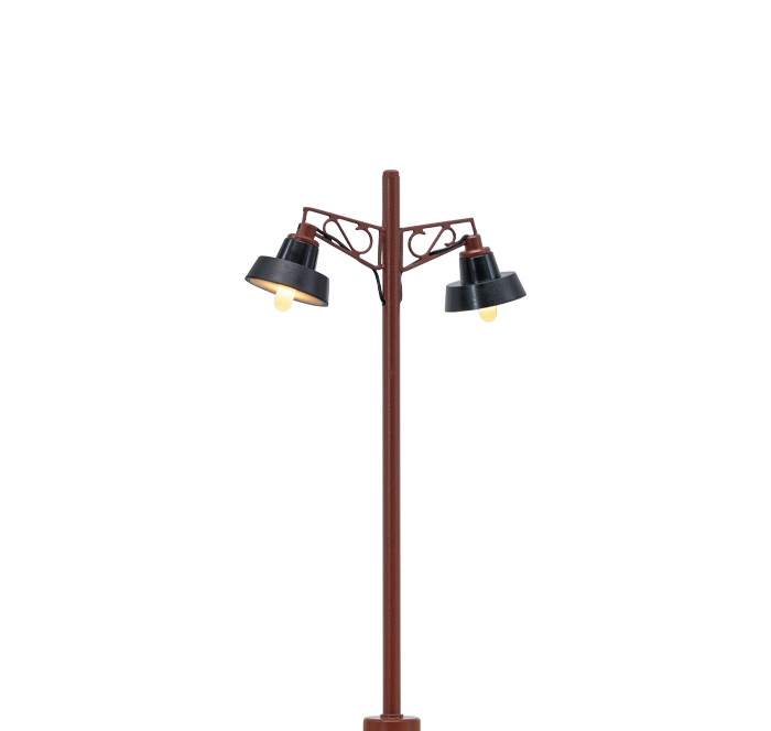 84147 - Holzmastleuchte, 2-fach, Stecksockel mit LED