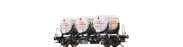 37168 - Behältertragwagen BTs 30 "Dortmunder Union Bier" DB
