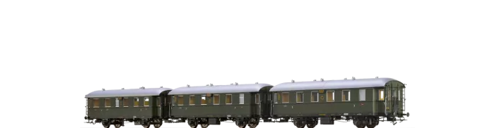 45500 - Einheits-Nebenbahnwagen Ci-33 und BCi-34 DRG, 3er-Set