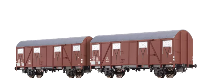 47264 - Gedeckte Güterwagen Glmhs50 DB, 2er-Set
