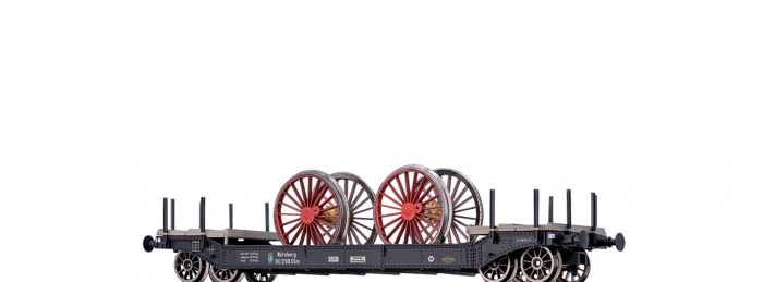 47918 - Tiefladewagen SSm K.Bay.Sts.B., mit Ladegut "S2/6 Radsätzen"