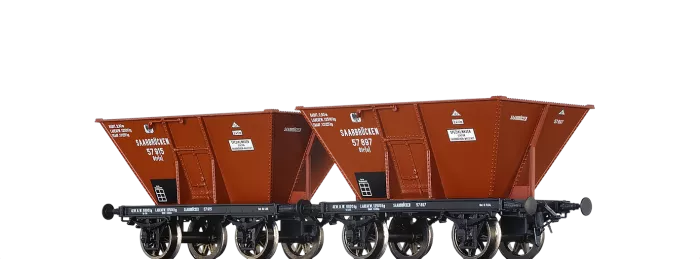 48804 - Kohletrichterwagen K.P.E.V., 2er-Set