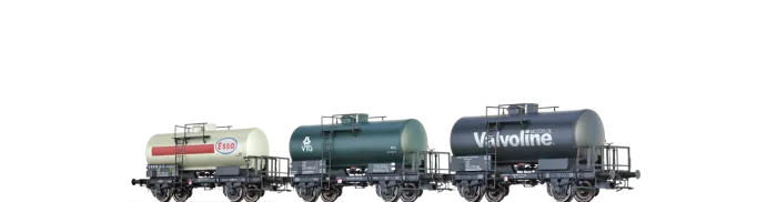 48851 - Kesselwagen 2-achsig "Valvoline", "VTG" und "Esso" DB, 3er-Set