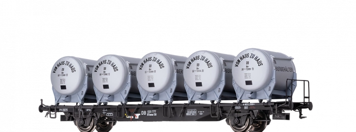 49136 - Behältertragwagen BTmms58 DB, mit Dikr 602 "Von Haus zu Haus"