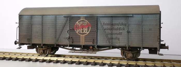 50468 - Gedeckter Güterwagen Gltr23 "Eicher" DB, patiniert