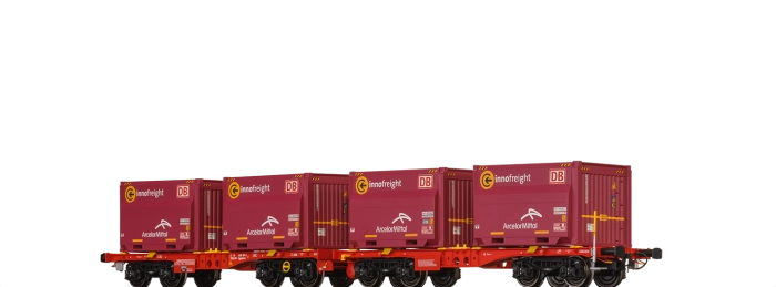 50932 - Drehgestellflachwagen Sggmmrrs "ArcelorMittal" DB AG