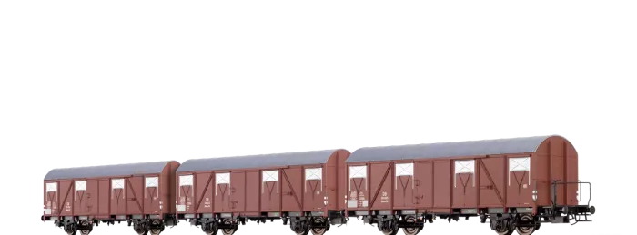 67803 - Gedeckter Güterwagen Glmhs 50 DB, 3er-Set